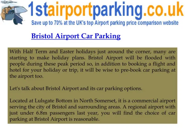 Airport Car Parking Bristol