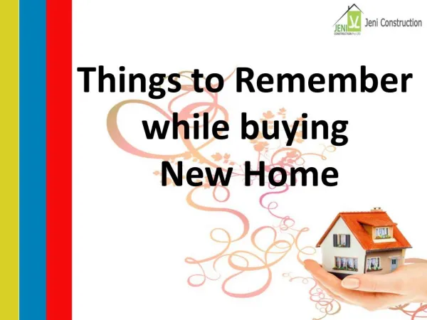Things to Remember while buying new Home