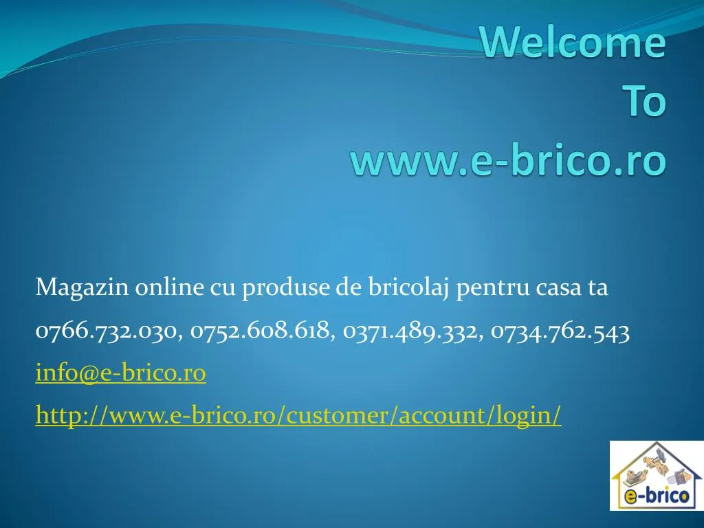 welcome to www e brico ro