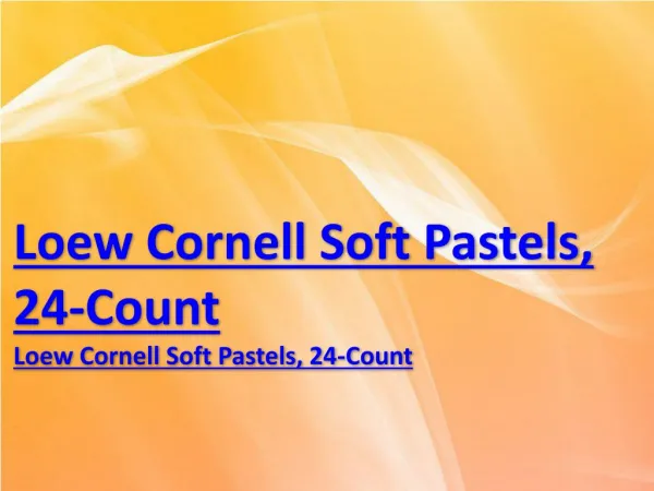 Loew Cornell Soft Pastels, 24-Count