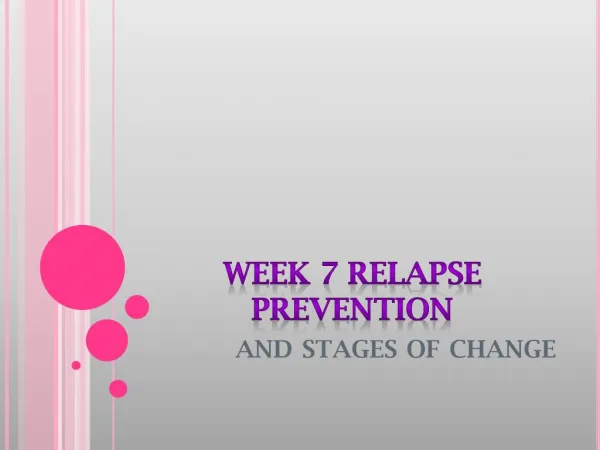 Relapse Prevention Stages of Change