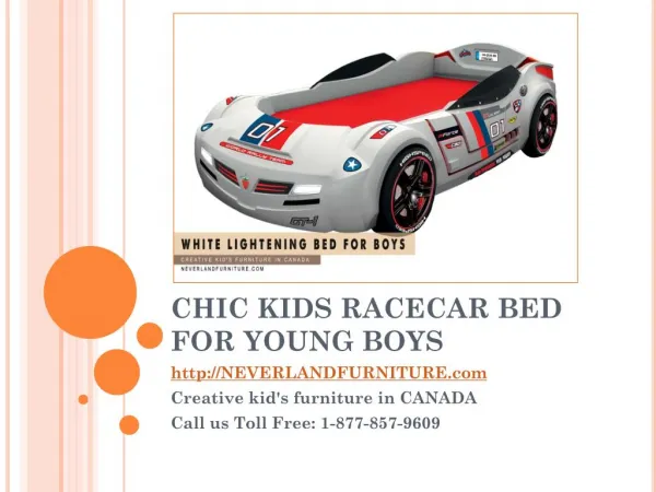 Chic Kids Racecar Bed for Young Boys in Canada