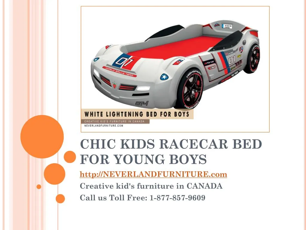 chic kids racecar bed for young boys