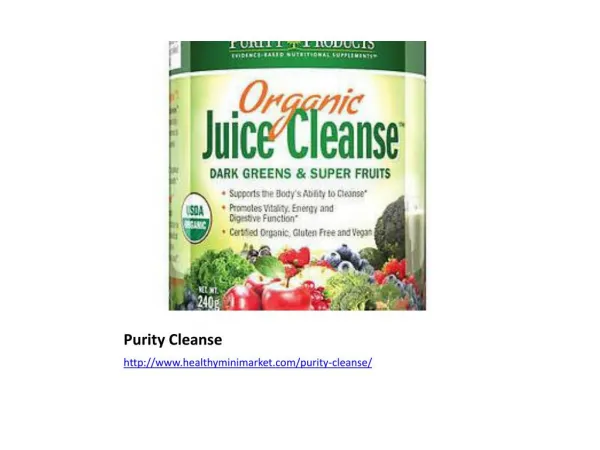 Organic Juice Purity Cleanse