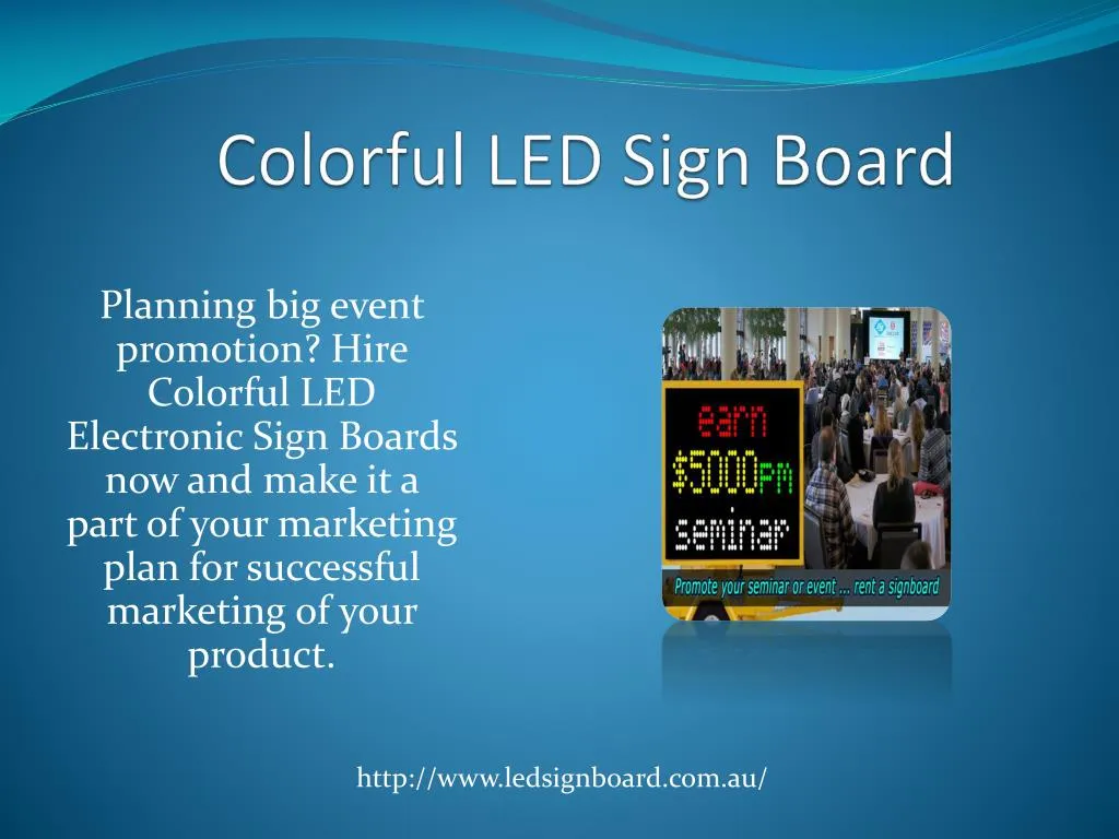 colorful led sign board
