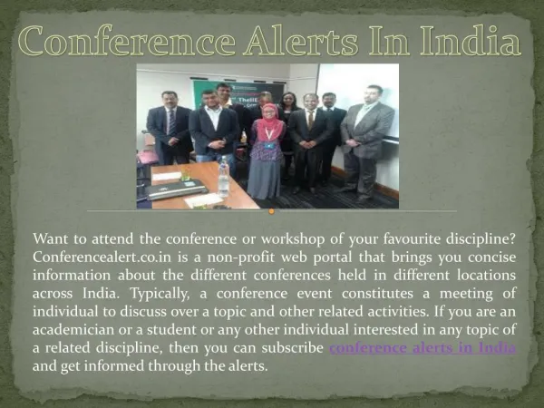 conference alerts in India