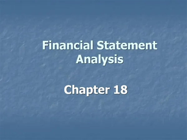 Financial Statement Analysis