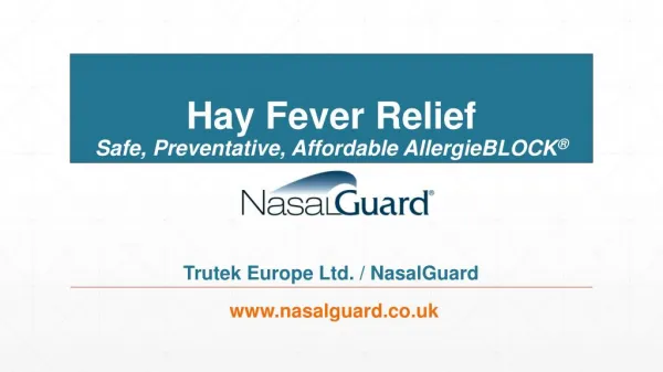 NasalGuard UK Hay Fever Relief