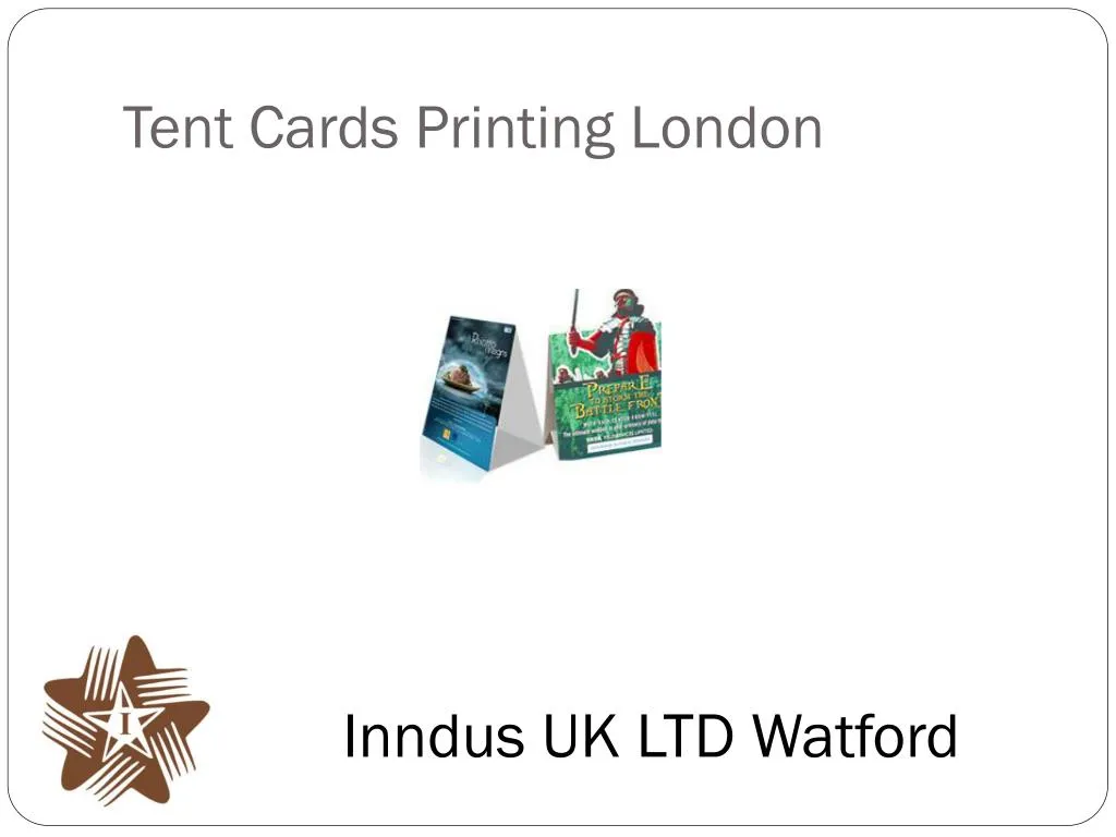 tent cards printing london