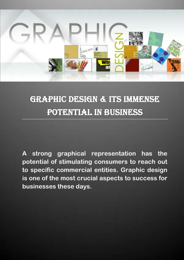 Graphic Design & Its Immense Potential in Business