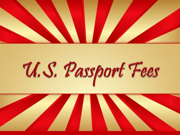 U.S. Passport Fees