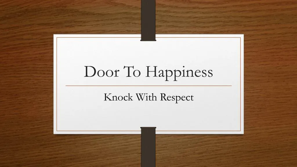 door to happiness