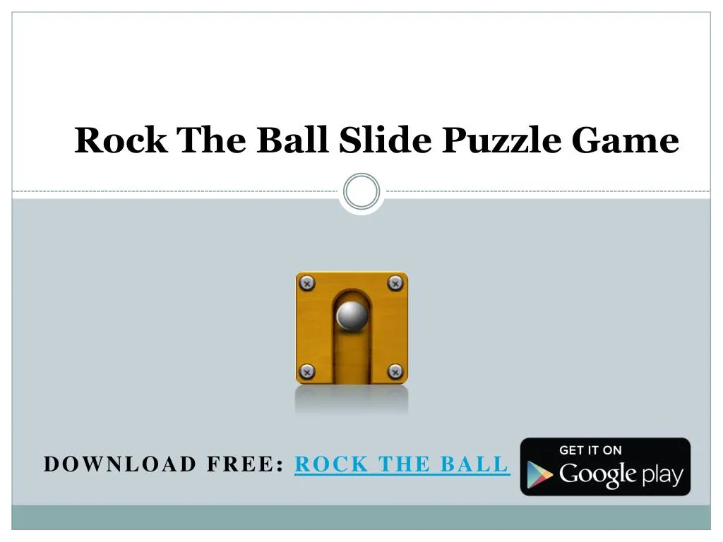 rock the ball slide puzzle game