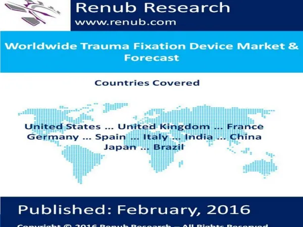 Worldwide Trauma Fixation Device Market & Forecast