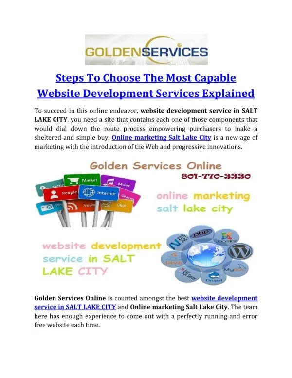 Steps To Choose The Most Capable Website Development Services Explained