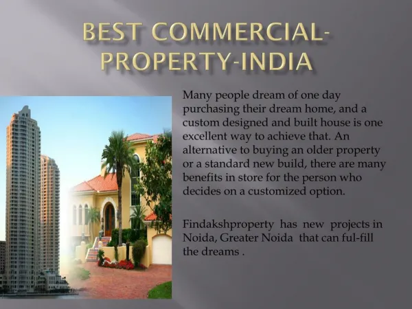 How to choose best commercial property in india