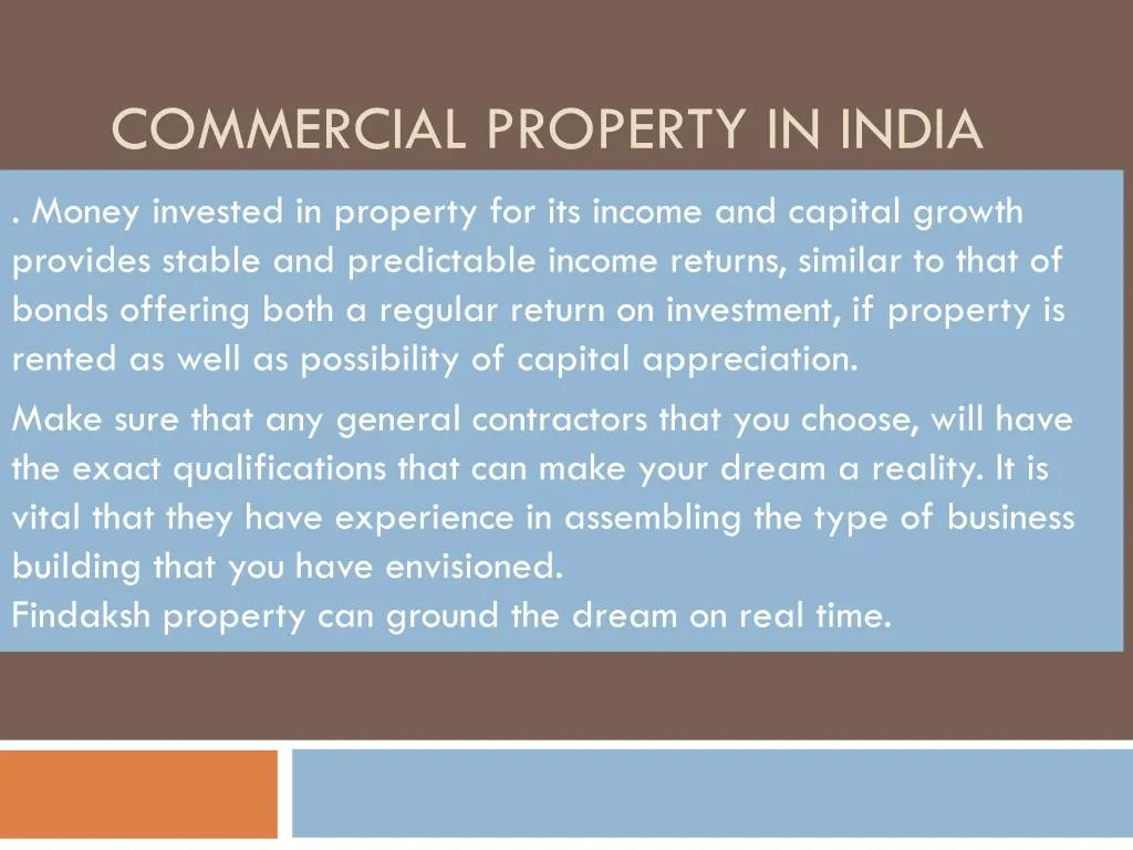 commercial property in india