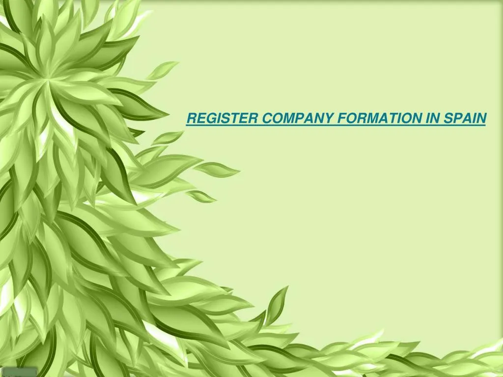 register company formation in spain