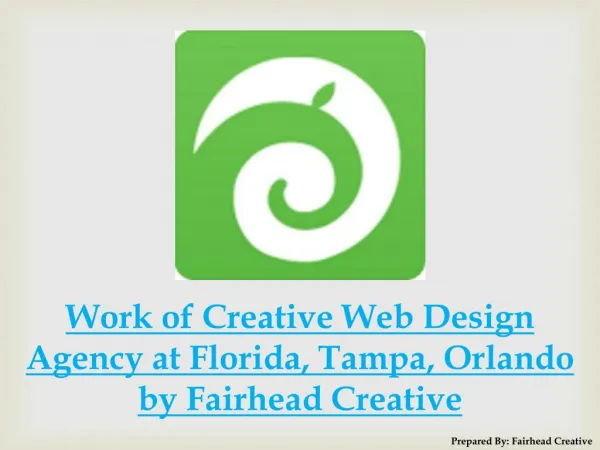 Work of Creative Web Design Agency at Florida, Tampa, Orlando by Fairhead Creative