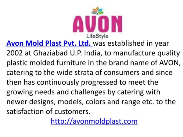 Plastic Furniture Manufacturer Store – avonmoldplast.com