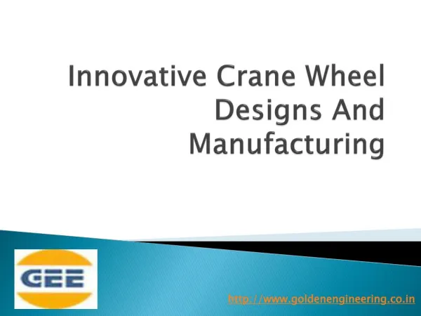 Innovative Crane Wheel Designs And Manufacturing