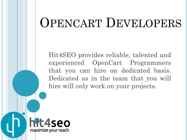 Hire Opencart Developers