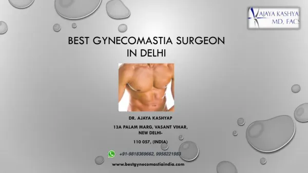 Best Gynecomastia Surgery, Male Breast Reduction Surgeon in Delhi