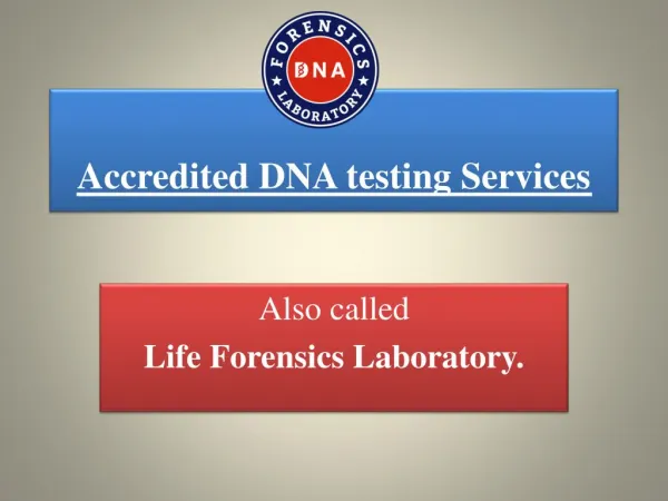 DNA testing Laboratory
