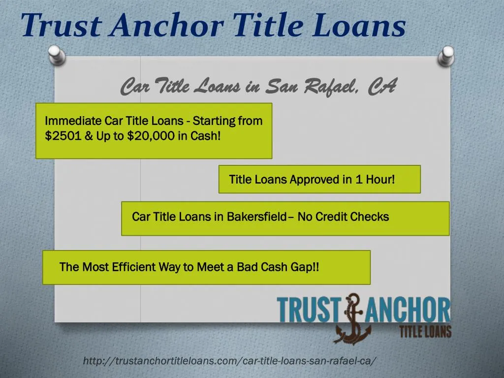 trust anchor title loans