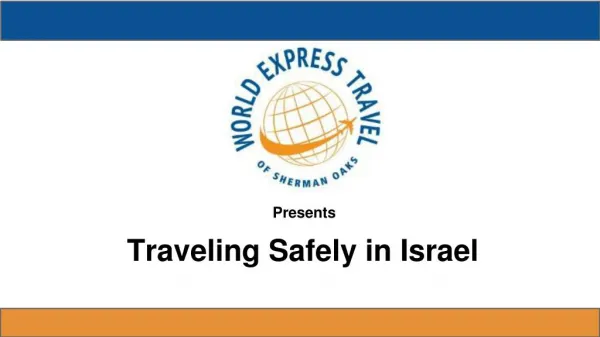 Traveling Safely in Israel