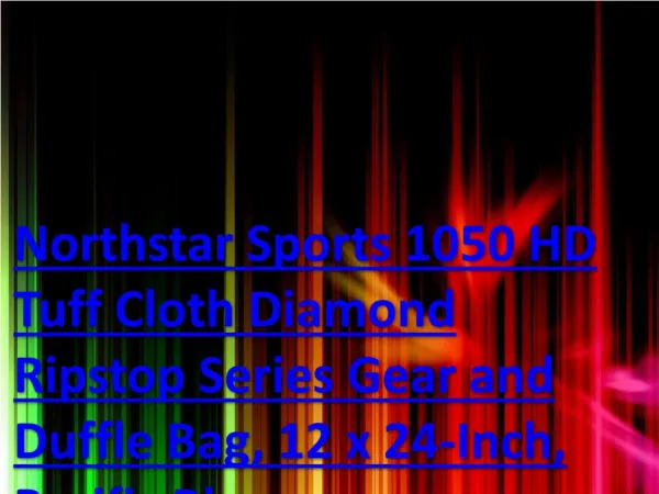 Northstar Sports 1050 HD Tuff Cloth Diamond Ripstop Series Gear and Duffle Bag, 12 x 24-Inch, Pacific Blue