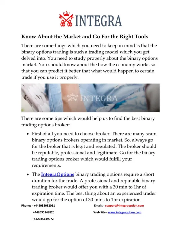 Know About the Market and Go For the Right Tools