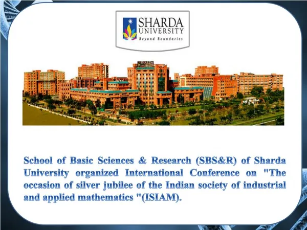 Sharda University Organized a National Seminar