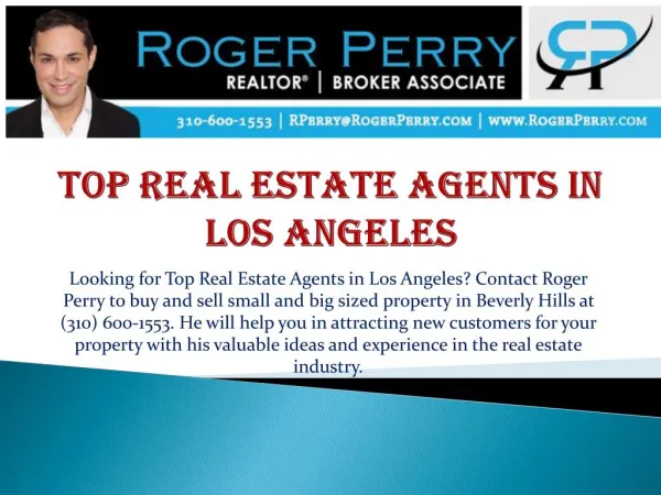 Top Real Estate Agents in Los Angeles
