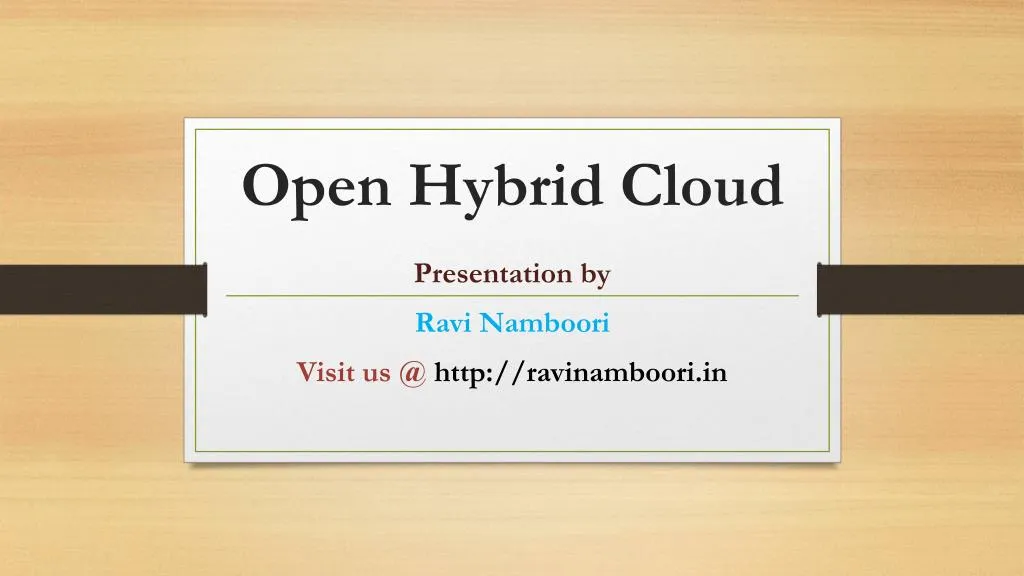 open hybrid cloud