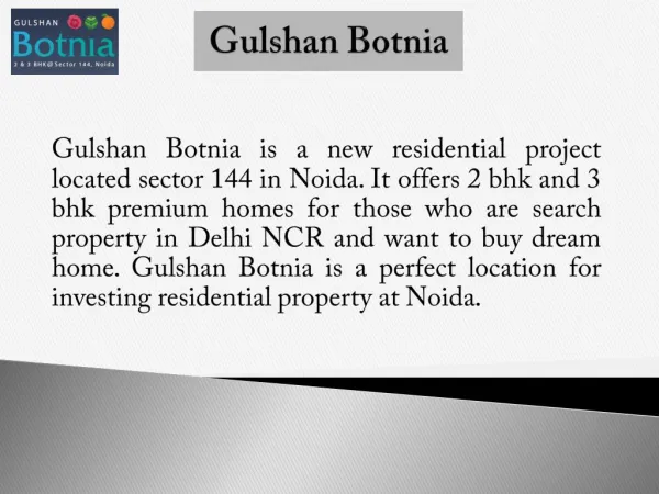 Gulshan Botnia Noida Residential Project