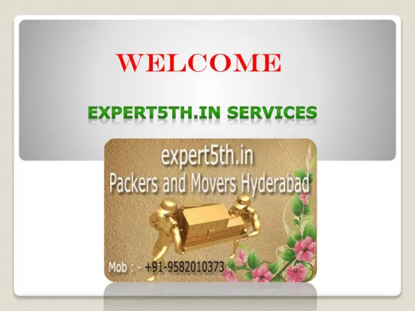 Fast & Secure Domestic Relocation Servcre in Hydrabad at Expert5th.in