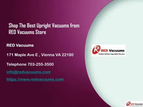 Shop The Best Upright Vacuums from RED Vacuums Store