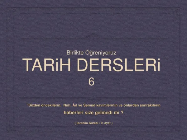 birlikte reniyoruz tarih dersleri 6