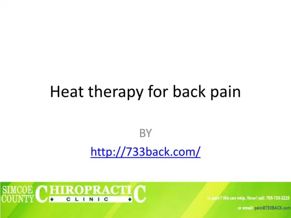 Heat therapy for back pain