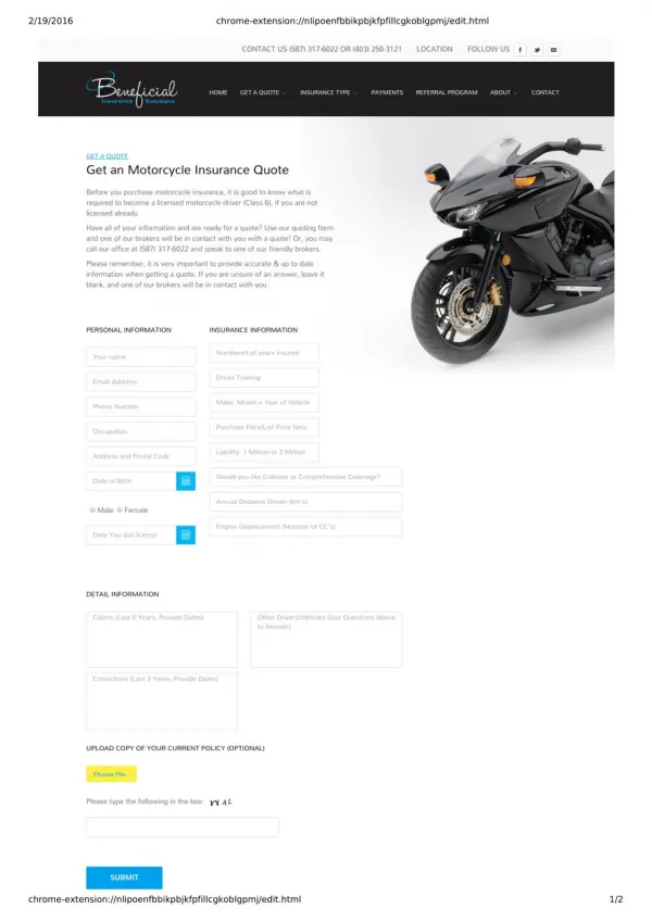 Get Motorcycle Insurance Quote in Calgary