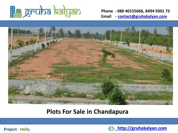 Plots For Sale in Chandapura