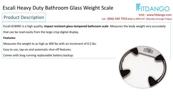 Escali Heavy Duty Bathroom Glass Weight Scale