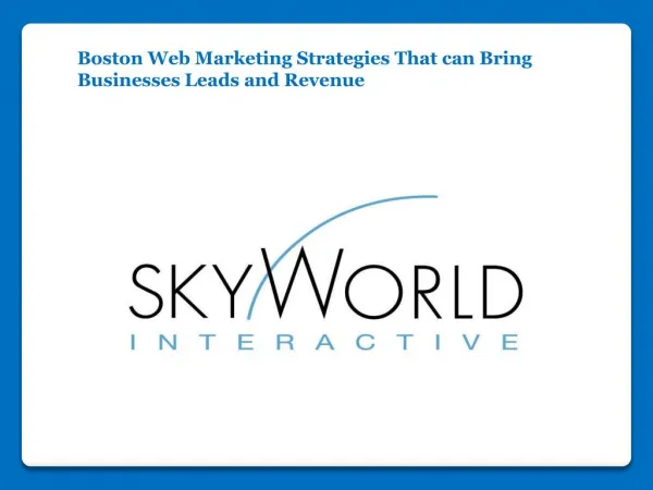 Boston Web Marketing Strategies