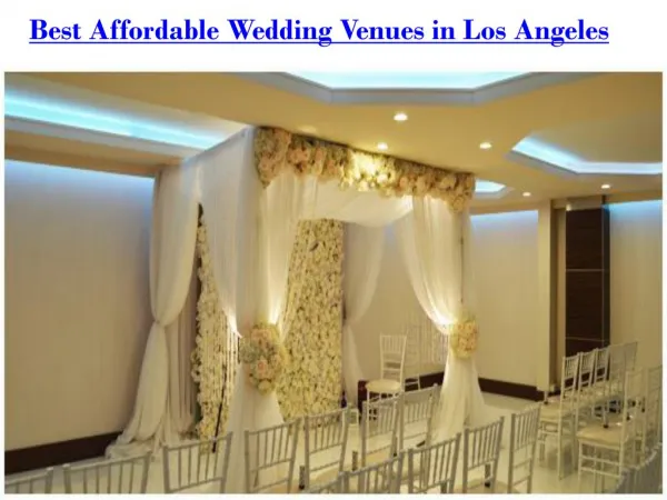 Best Affordable Wedding Venues in Los Angeles