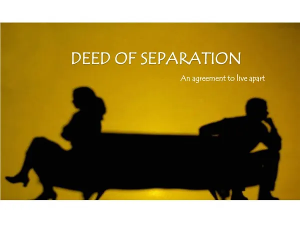 Deed of Separation