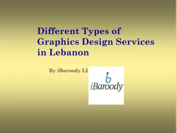 Different Types of Graphics Design Services in Lebanon - iBaroody LLC