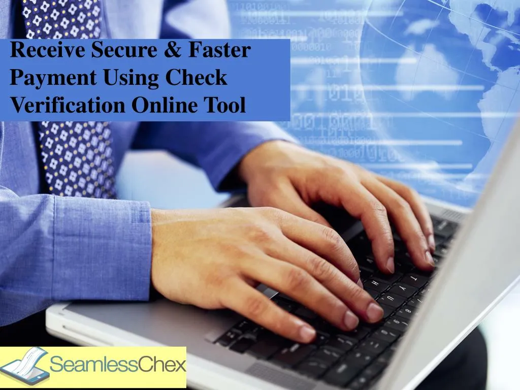 receive secure faster payment using check verification online tool