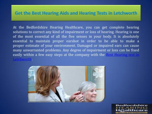 Get the Best Hearing Aids and Hearing Tests in Letchworth