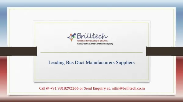 Bus Duct Manufacturers